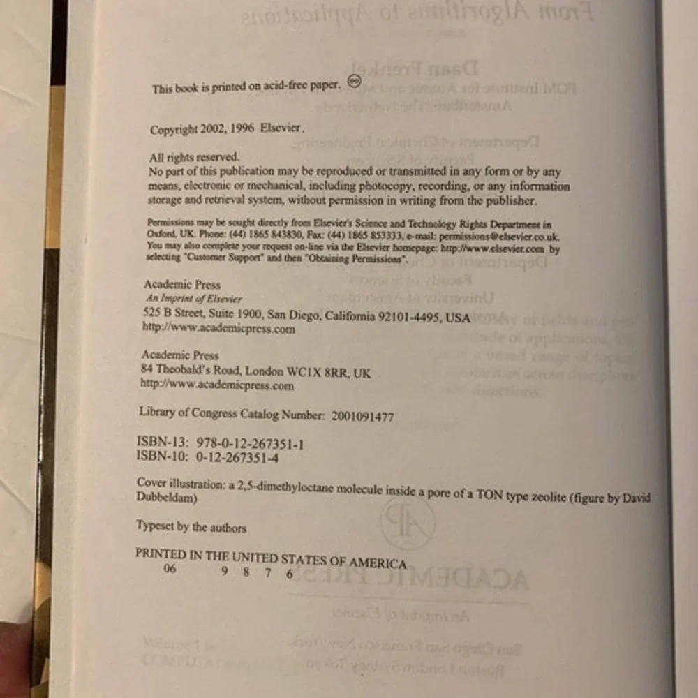 Understanding Molecular Simulation 2nd Ed Black 2002 Textbook